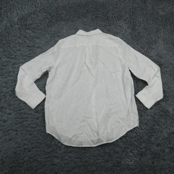 Quince Shirt Womens L White Linen Long Sleeve Button-Up Relaxed Lightweight NWT - Picture 13 of 15